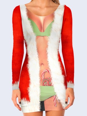3D платье Пляжный Санта-Клаус