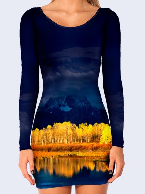 3D платье Осень в горах