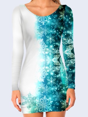 3D платье Ажурные снежинки