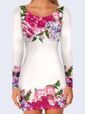 3D платье Watercolor flowers