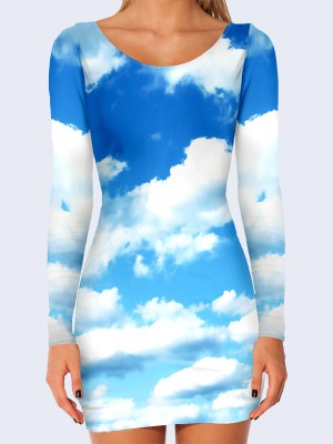 3D платье Облака