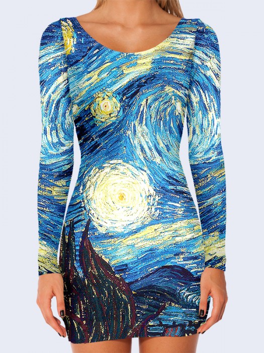 3D платье Ван Гог Звездная ночь