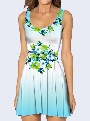 3D платье Green flowers
