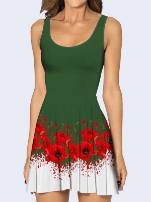 3D платье Маки краски