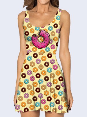 3D платье Сладкие пончики арт