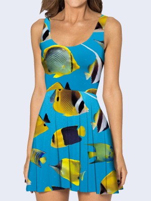 3D платье Морские рыбки