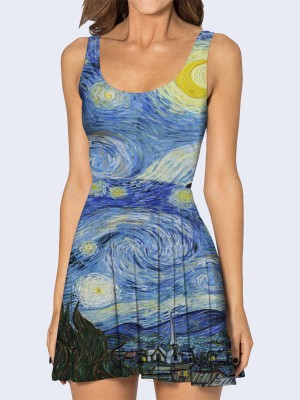 3D платье Картина Звездная ночь