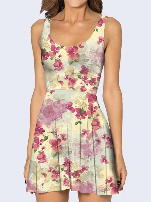 3D платье Нежные цветы