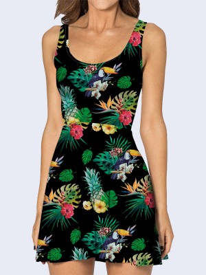 3D платье Цветущие тропики