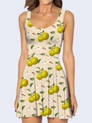 3D платье Зелёные яблочки