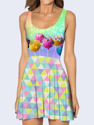 3D платье Цветные чупа-чупсы