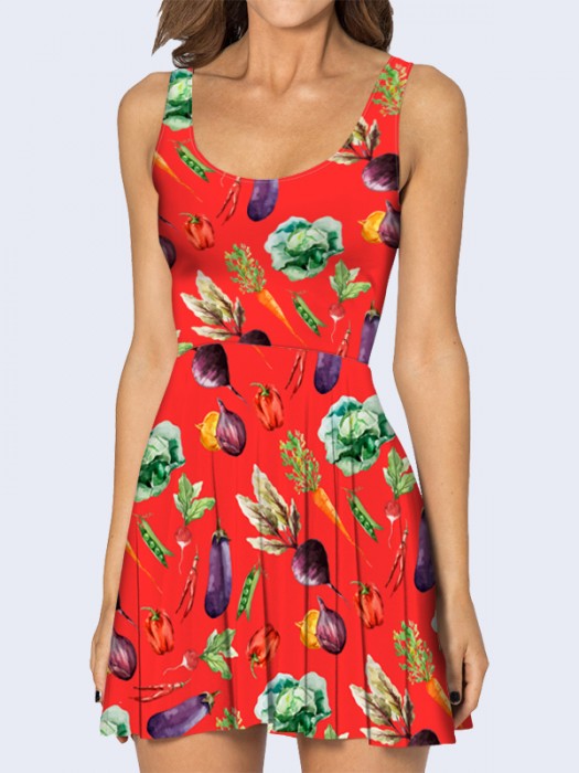 3D платье Овощи