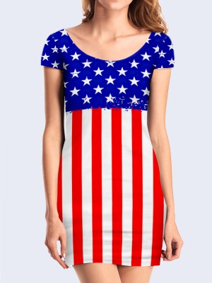 3D платье Американский флаг