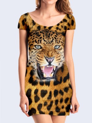 3D платье Хищный леопард