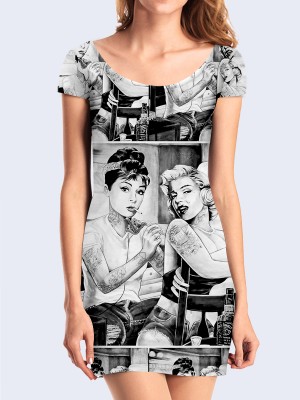 3D платье Хепберн и Монро