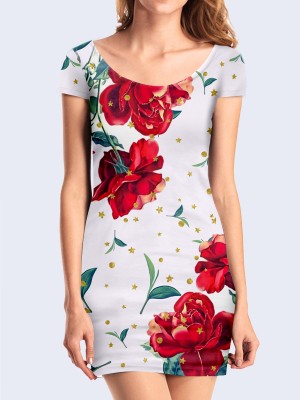 3D платье Розы и звёздочки