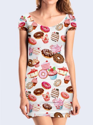 3D платье Пончики и тортики