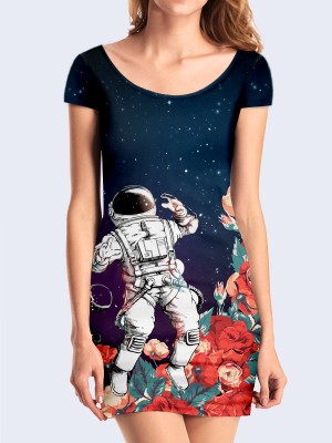 3D платье Космонавт в розах
