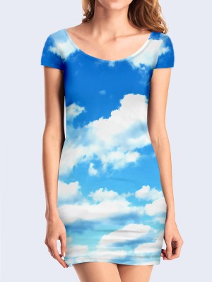 3D платье Белые облака