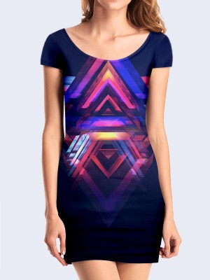 3D платье Пирамидальный узор