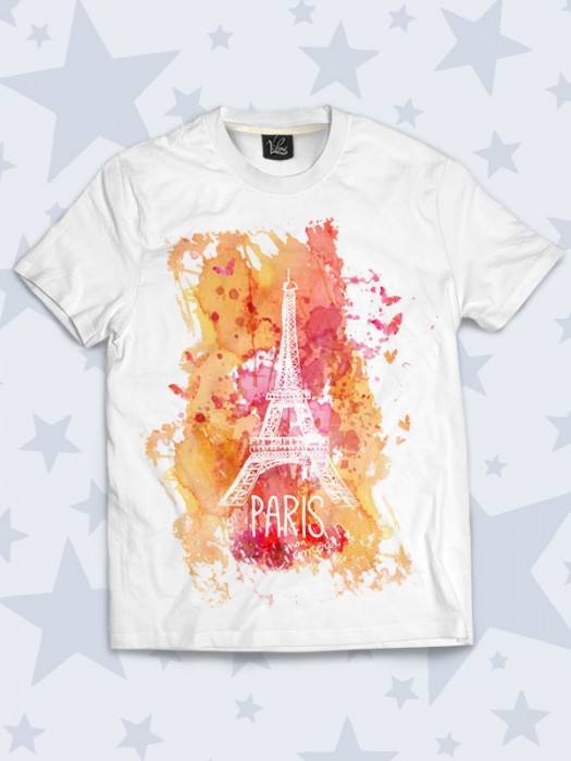3D футболка Париж арт