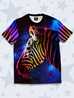3D футболка Rainbow zebra