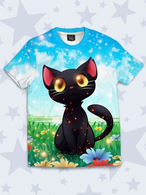 3D футболка Неземной котик