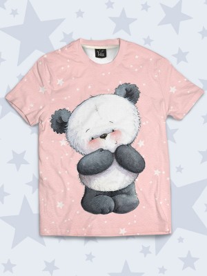 3D футболка Застенчивая панда