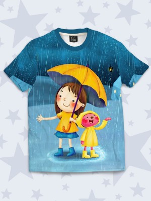 3D футболка Под дождем