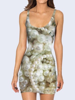 3D платье Белый жемчуг