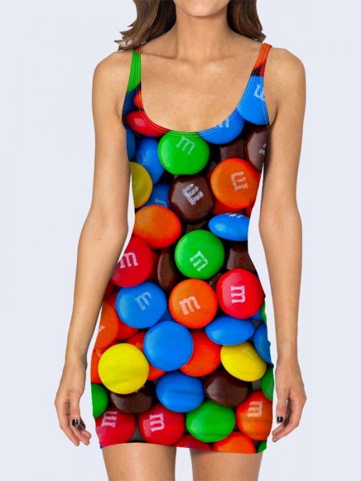 3D платье M&M's лакомства