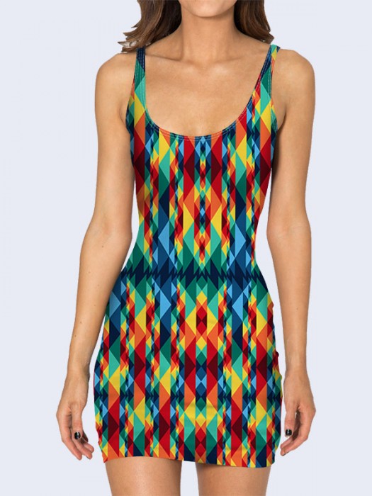 3D платье Multicolored pattern