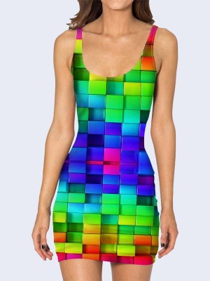 3D платье Оригинальные кубики