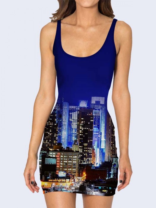 3D платье Огни ночного города
