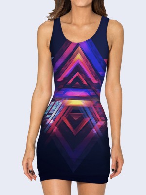 3D платье Разноцветные пирамиды