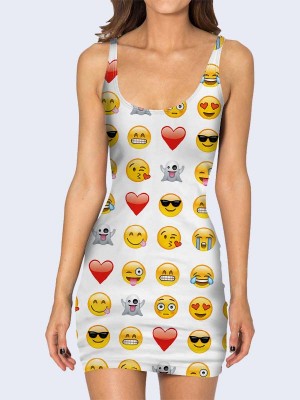 3D платье Эмоциональные смайлы