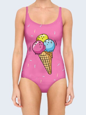 3D купальник Цветные шарики мороженого