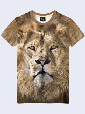 3D футболка Рассудительный лев
