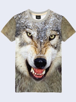 3D футболка Разъяренный волк