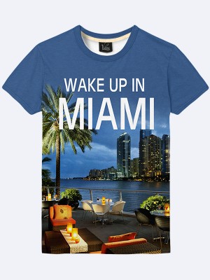 3D футболка Проснуться в Майами