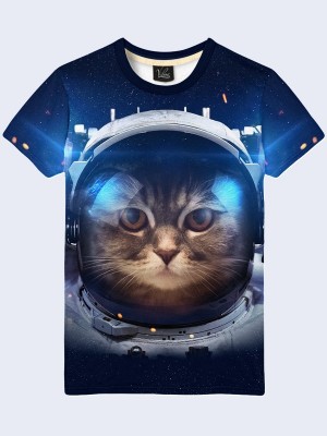 3D футболка Кот-космонавт