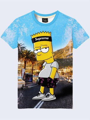 3D футболка Bart Simpson supreme