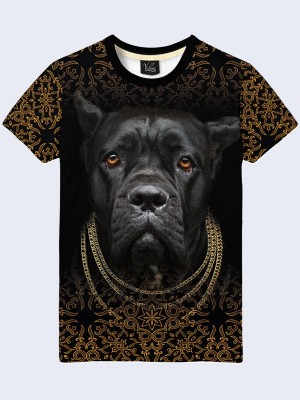 3D футболка Чёрный пёс