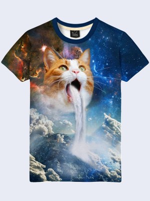 3D футболка Cat waterfall