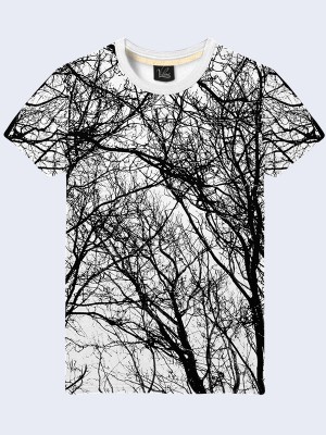 3D футболка Зимние деревья