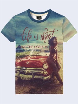 3D футболка Life is short