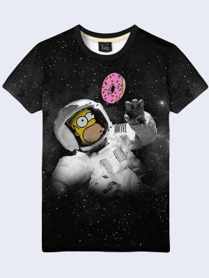 3D футболка Гомер в космосе