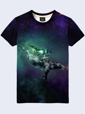 3D футболка Космические киты
