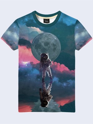 3D футболка Космонавт на неизведанной планете