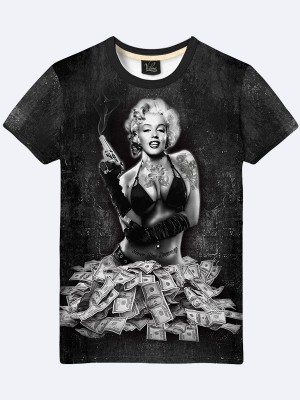 3D футболка Мэрилин и доллары